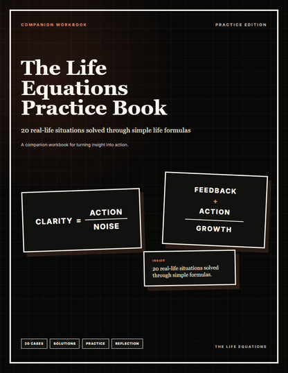 The Life Equations Practice Book cover