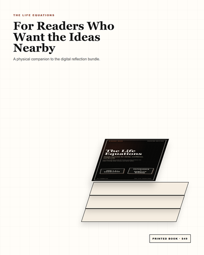 The Life Equations printed book stack mockup